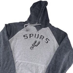 San Antonio Spurs Hoodie Sweatshirt Women XL Gray NBA Basketball 47 Brand Raglan